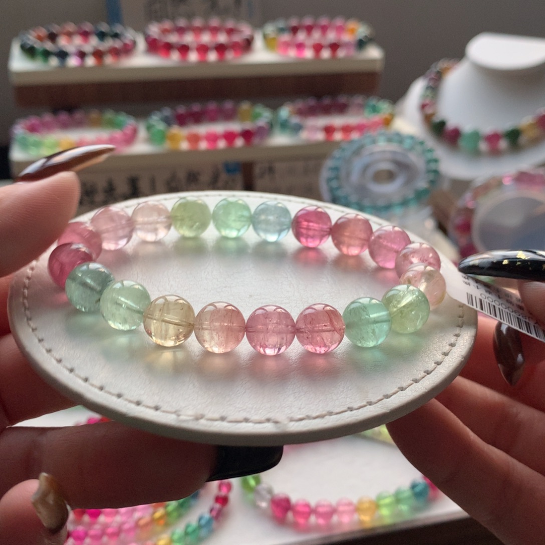 碧玺未镶嵌手链碧玺