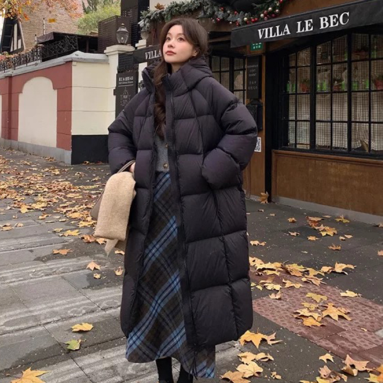 9001双拉链长款加厚防寒服外套