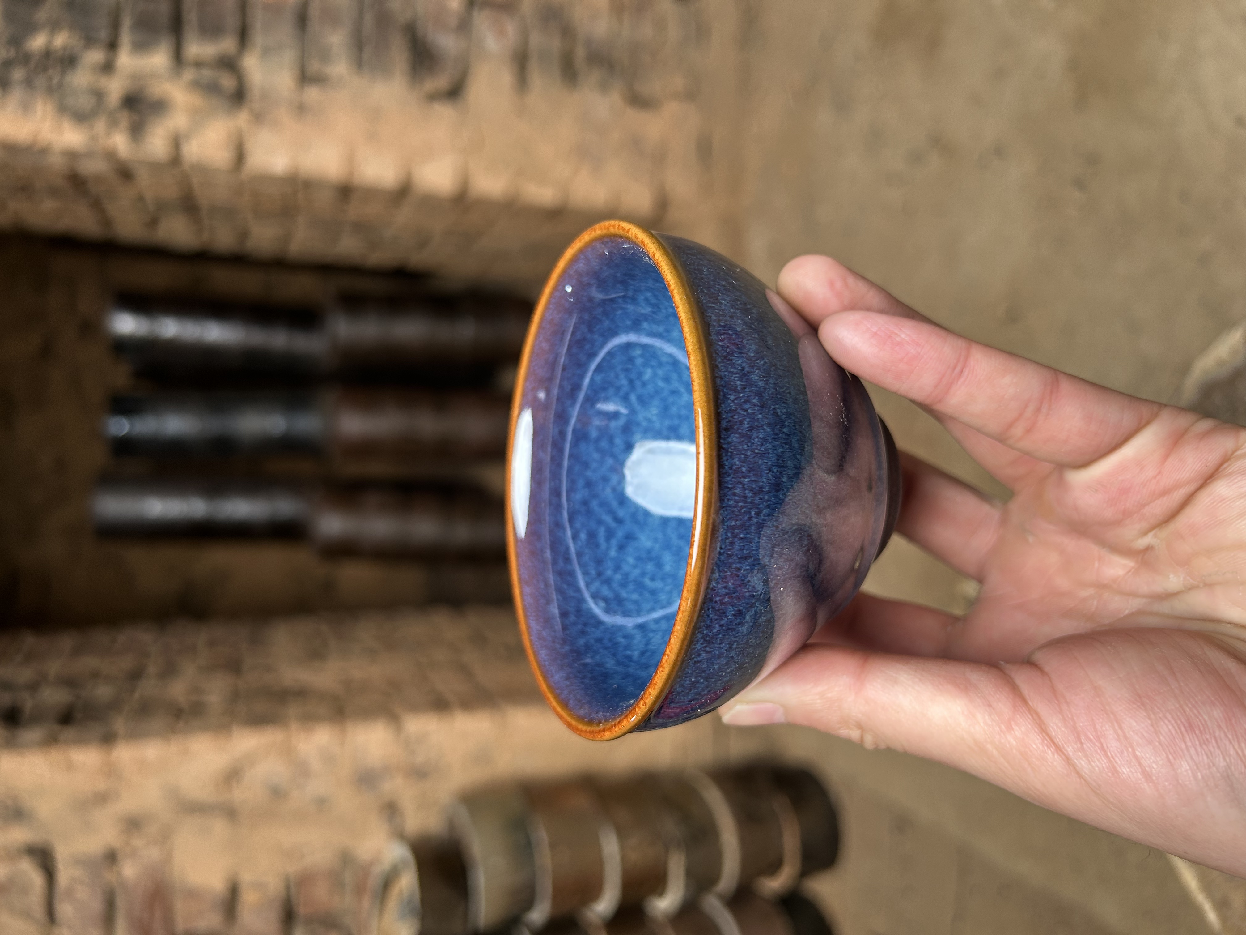 闪购 建窑建盏 金口回蓝 礼盒装带溯源证书电烧