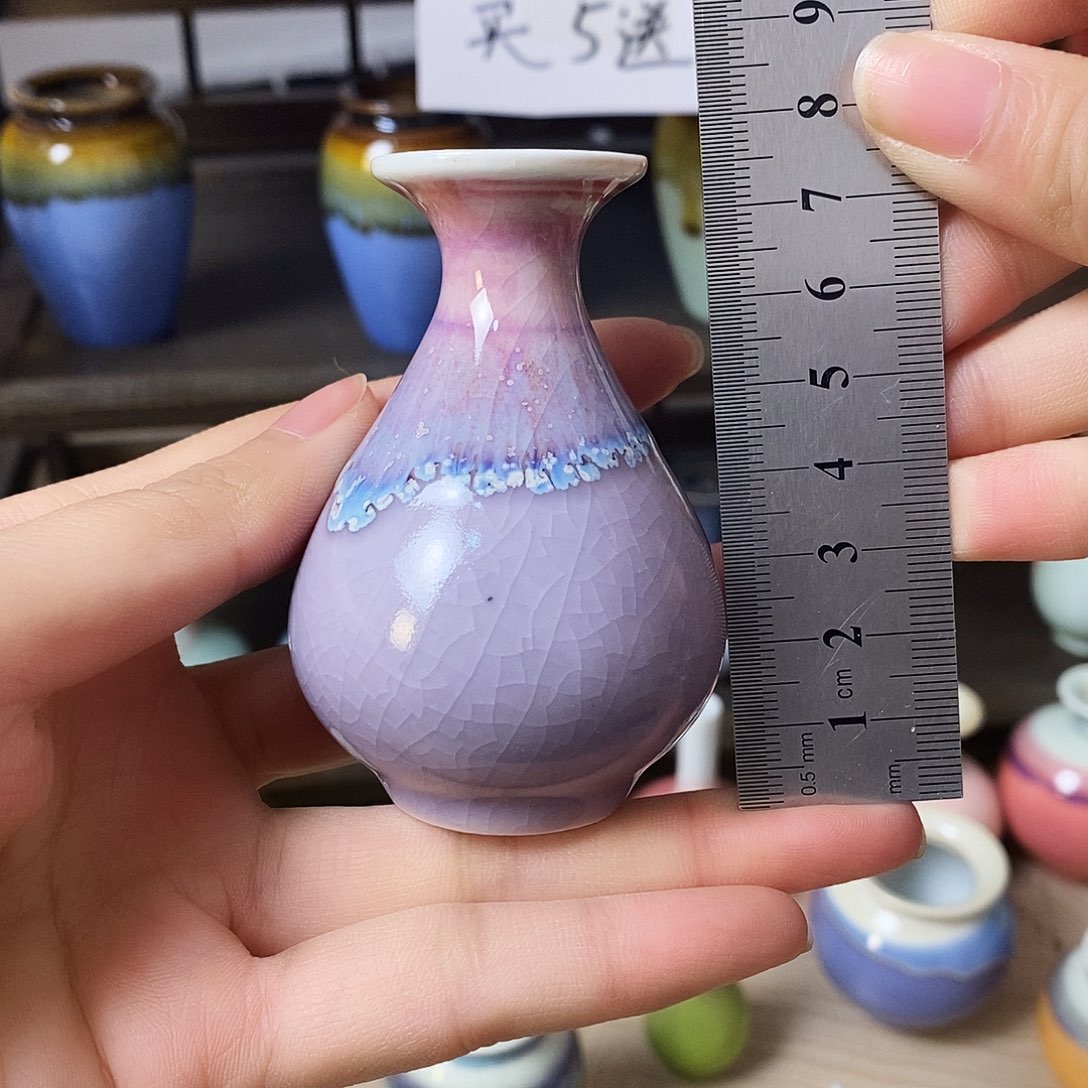 摆件景德镇高温陶瓷小花瓶