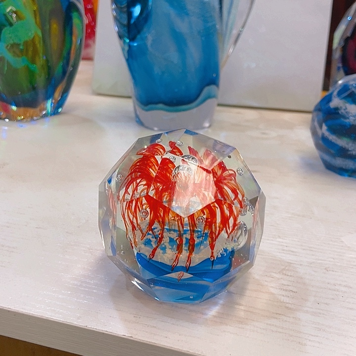 无铅玻璃琉璃花瓶高9口9