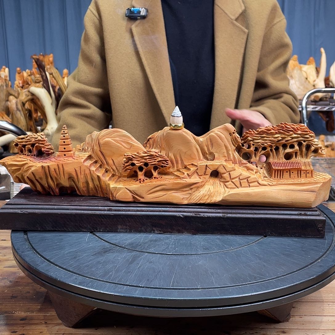 柏木（崖柏）山水倒流香送两盒香