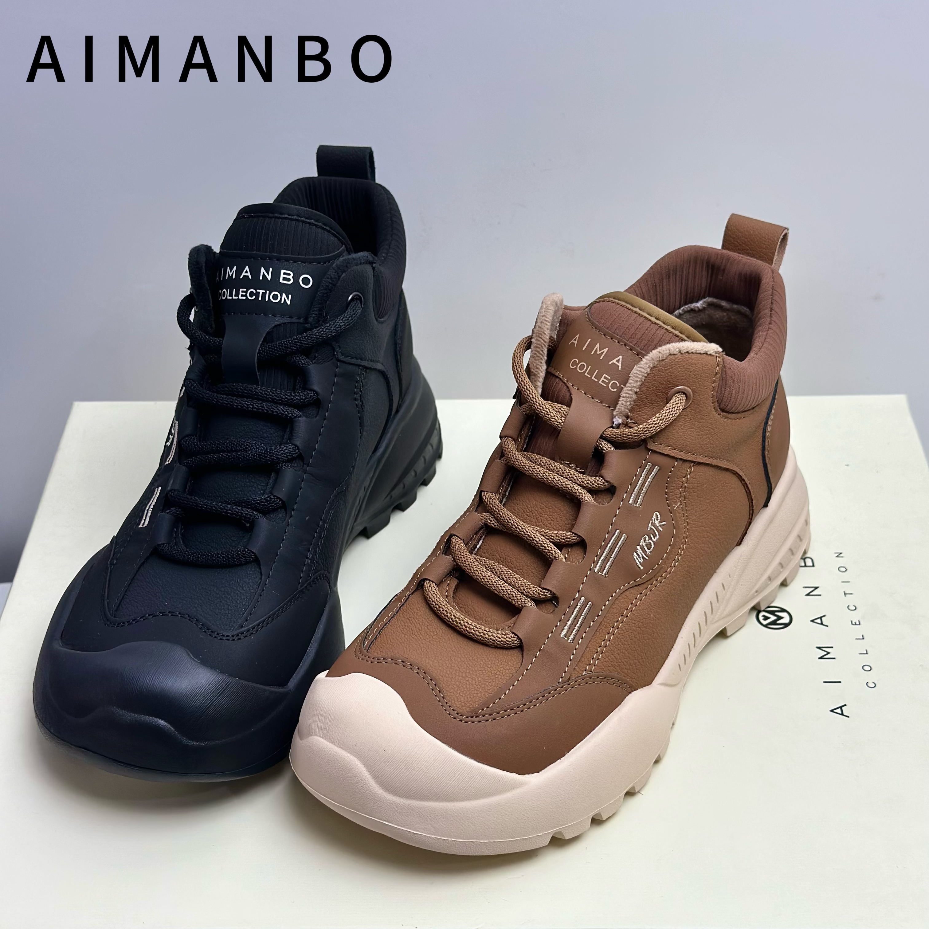 4614漫步佳人女鞋真皮加绒保暖超轻底舒软休闲运动鞋