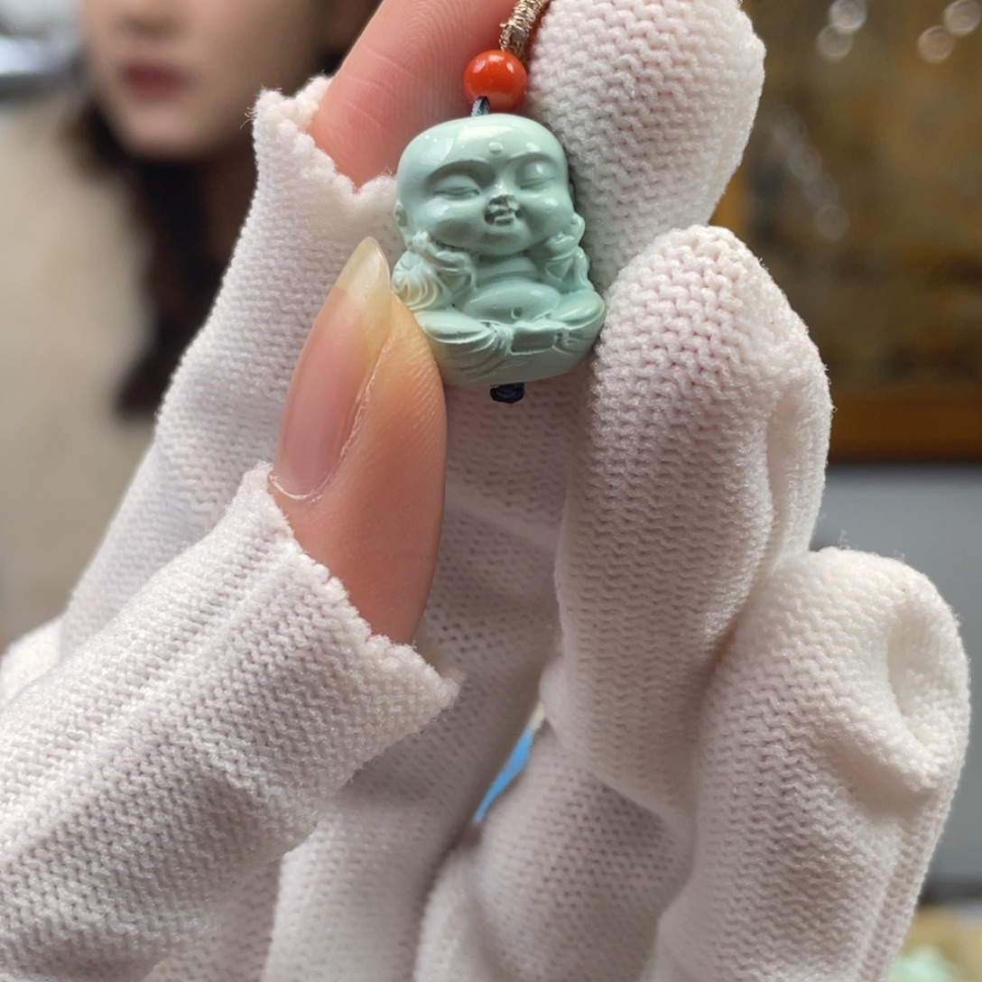 绿松石未镶嵌挂件