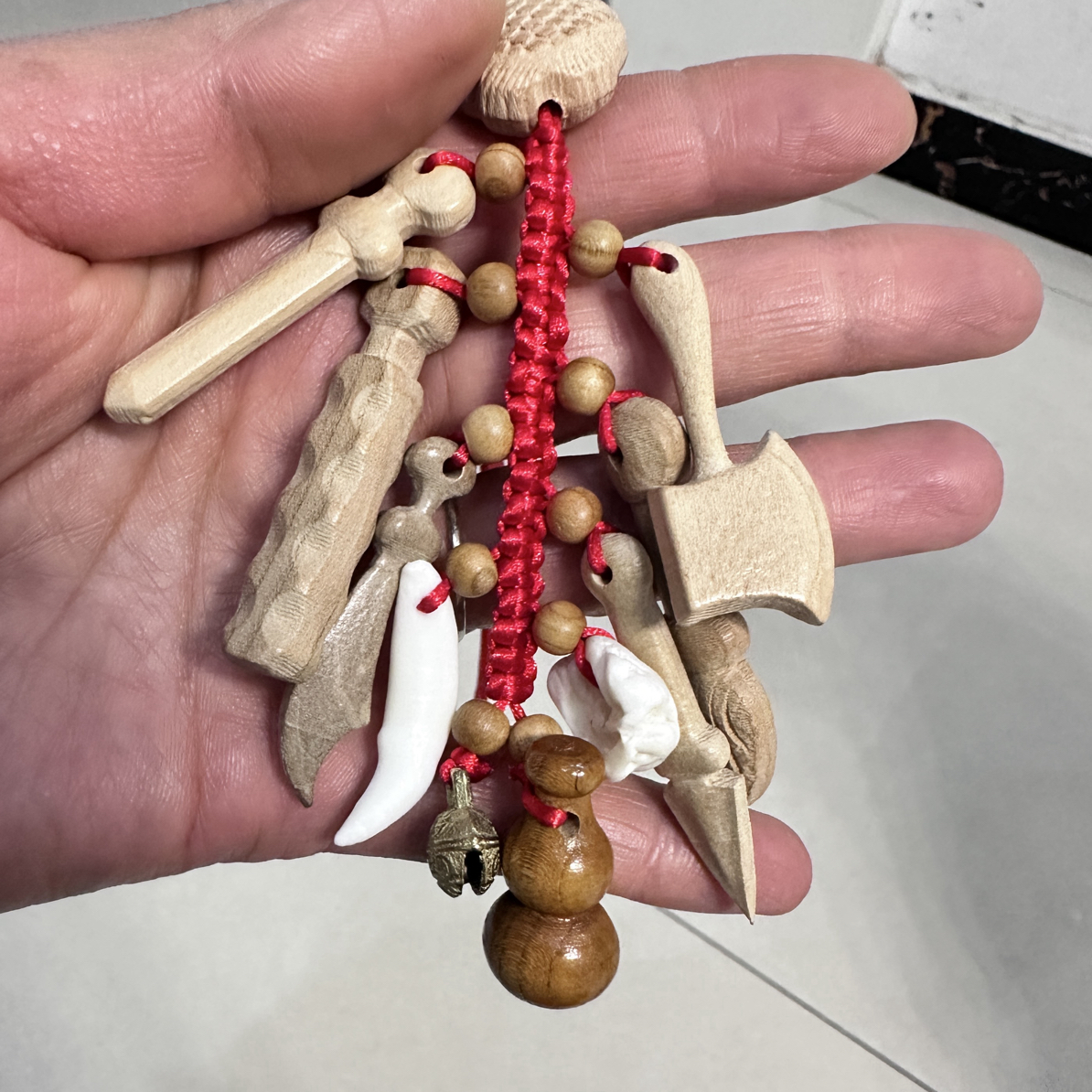 桃木儿童挂件桃木剑婴儿睡眠挂件儿童房婴儿床桃木挂件复古创意