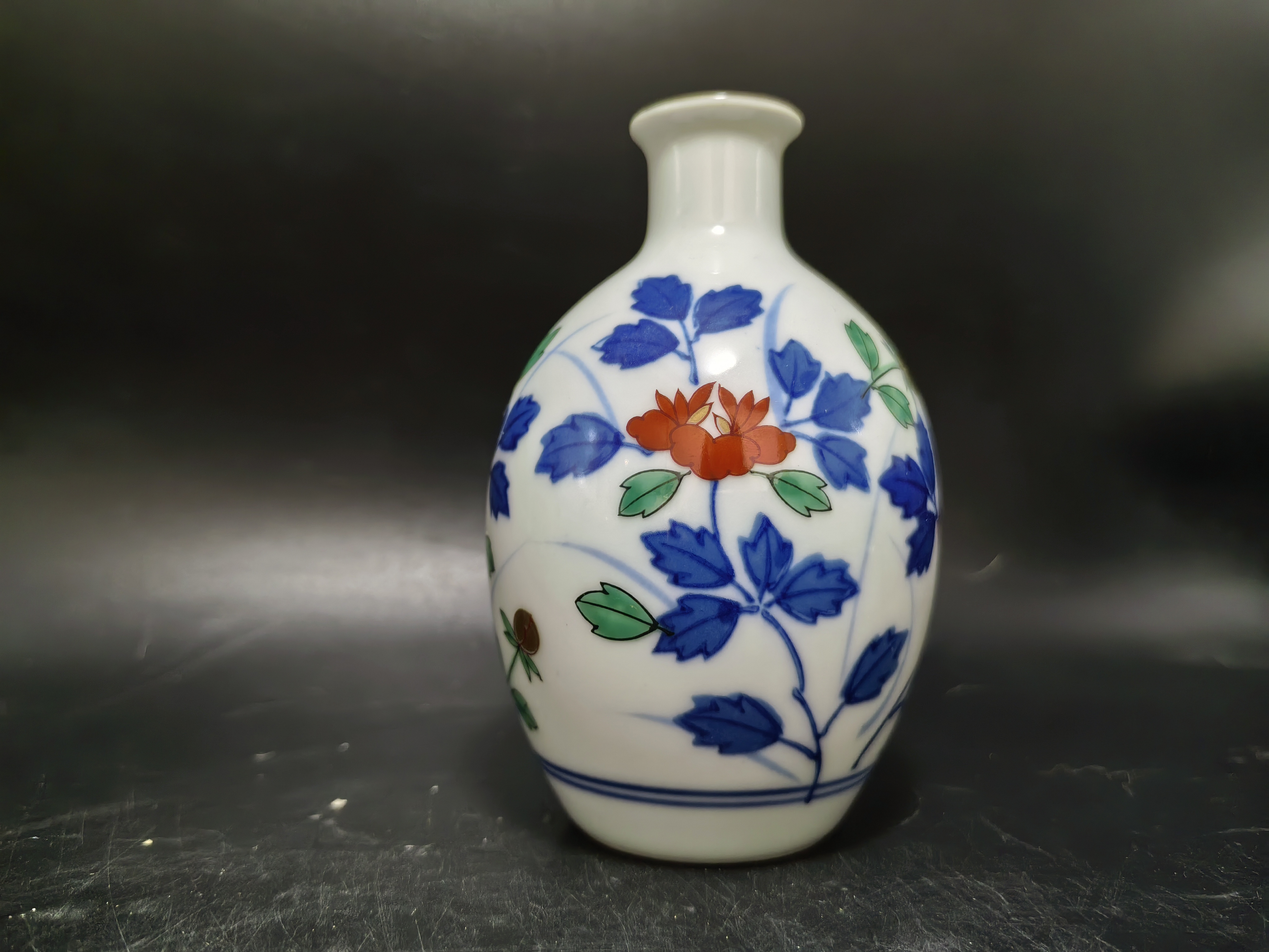 西山作彩绘小花器/酒壶01/31手绘花纹陶瓷手工