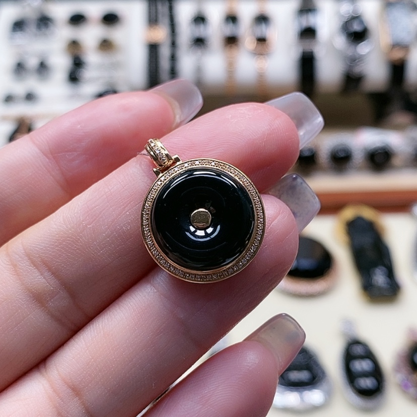 【闪购商品】翡翠18K金镶嵌颈饰缅甸翡翠