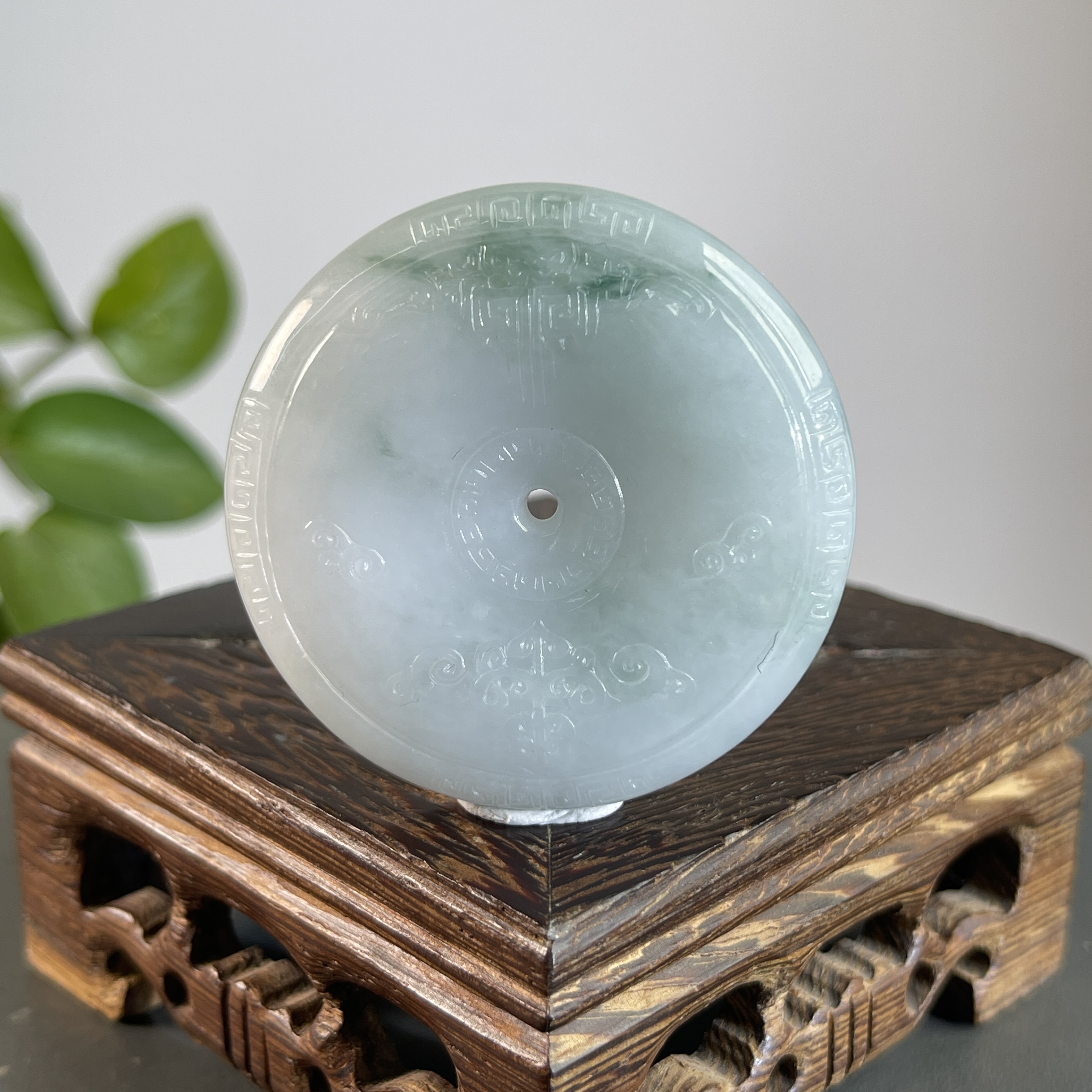 JGB12-84  天然缅甸A货翡翠  仿古扣