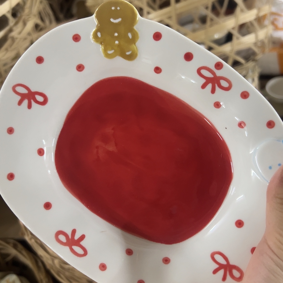 陶微瑕圣诞姜饼人盘一个