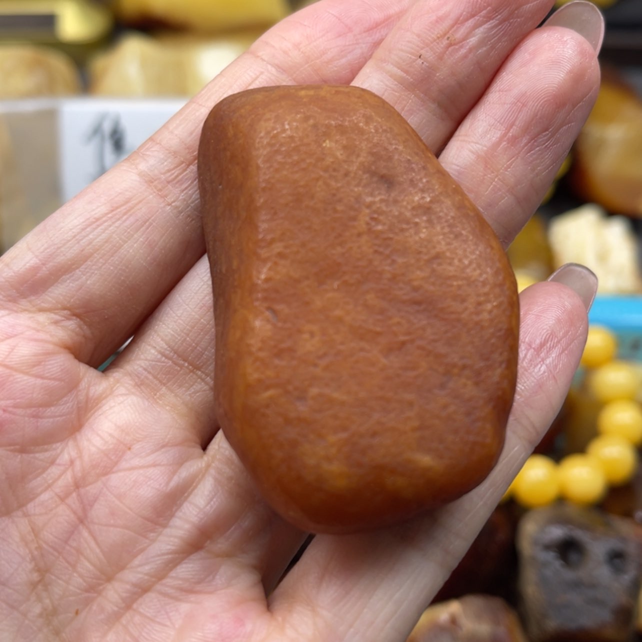 【闪购商品】未镶嵌定制琥珀天然琥珀蜜蜡原石原皮手把件