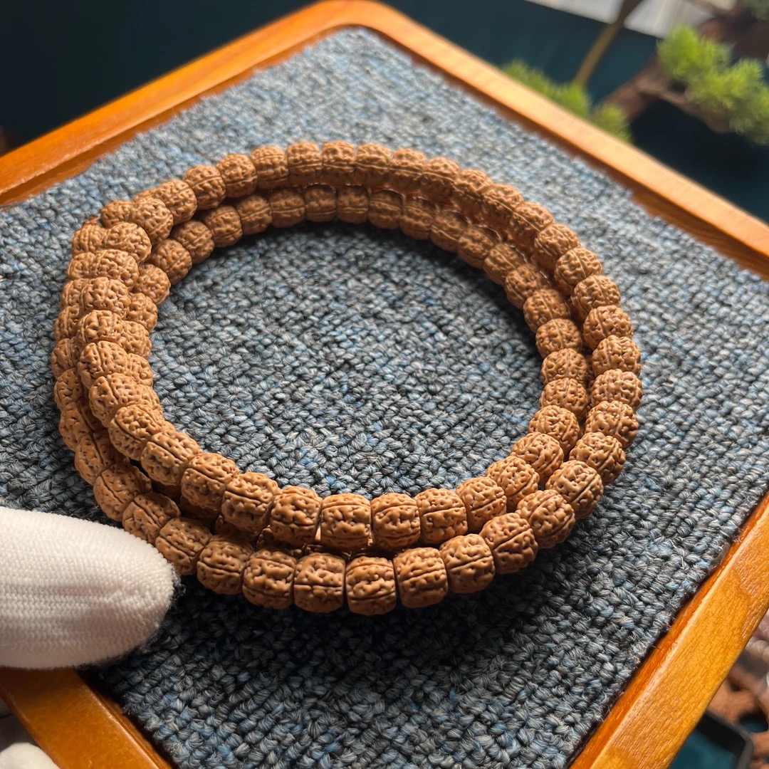 【木木菩提精选】定制版佛手小金刚老树高桩盘龙纹108小金刚盘龙