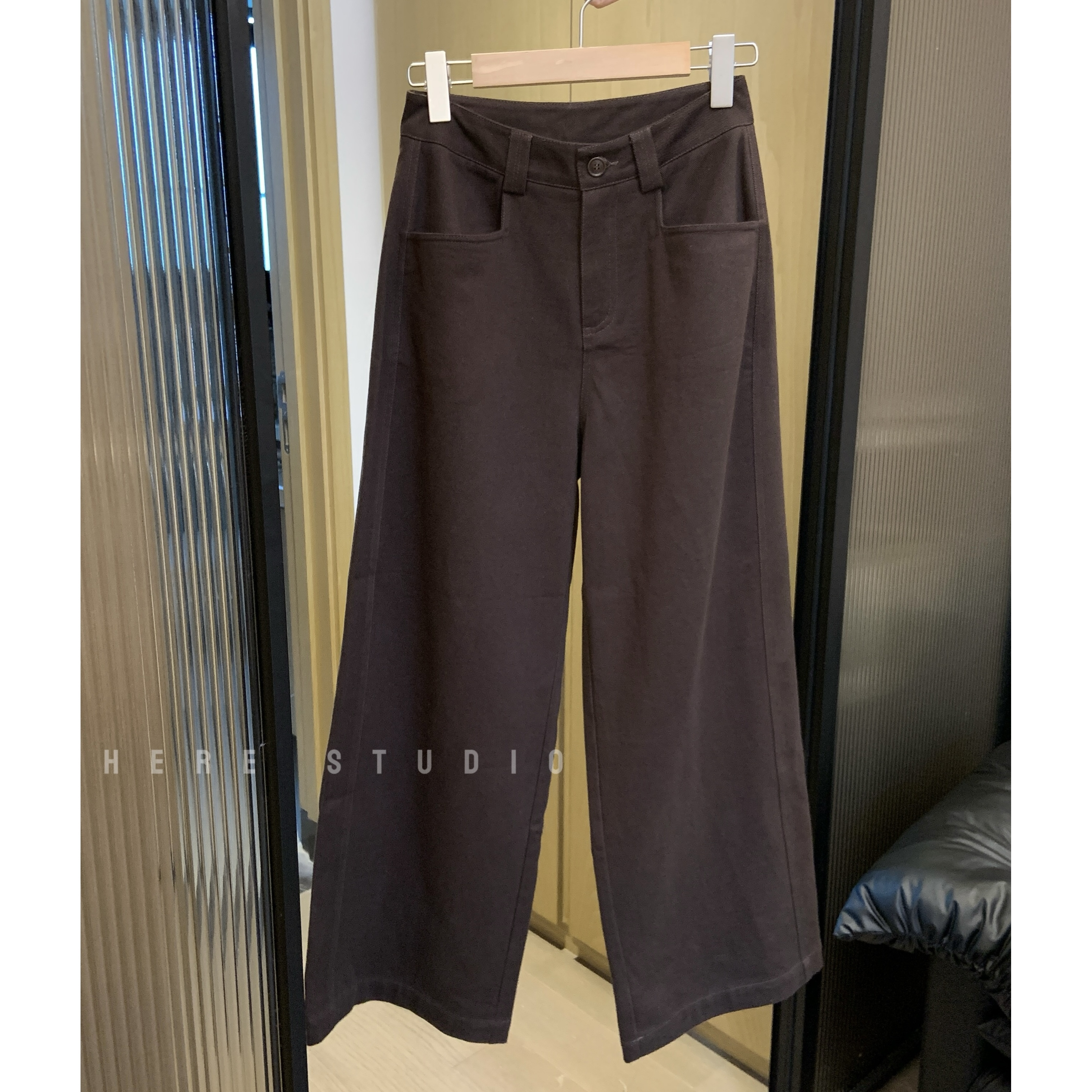 Here【极简高智】初秋极简通勤百搭版型Ju好直筒裤