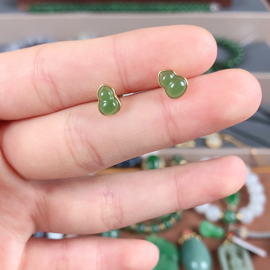 颈饰银S925镶嵌和田玉（糖玉）