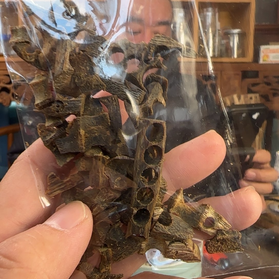 摆件沉香海南奇楠沉水车珠料10克