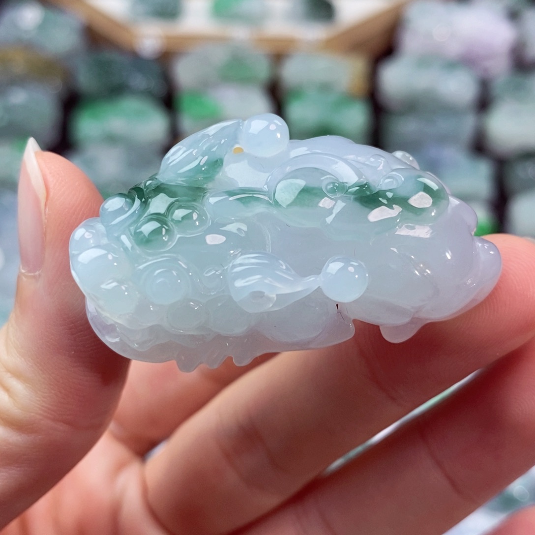 翡翠未镶嵌颈饰天然