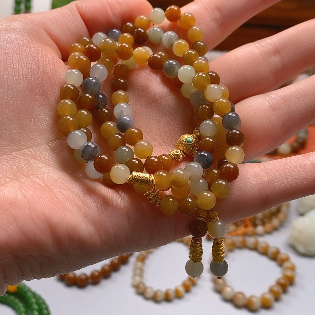 和田玉手串未镶嵌