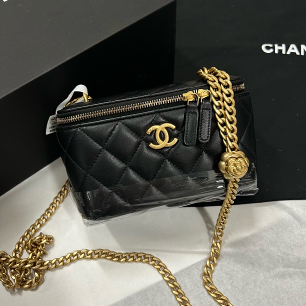 99新 Chanel/香奈儿 多多奢品/香奈儿山茶花金球盒子包/98新