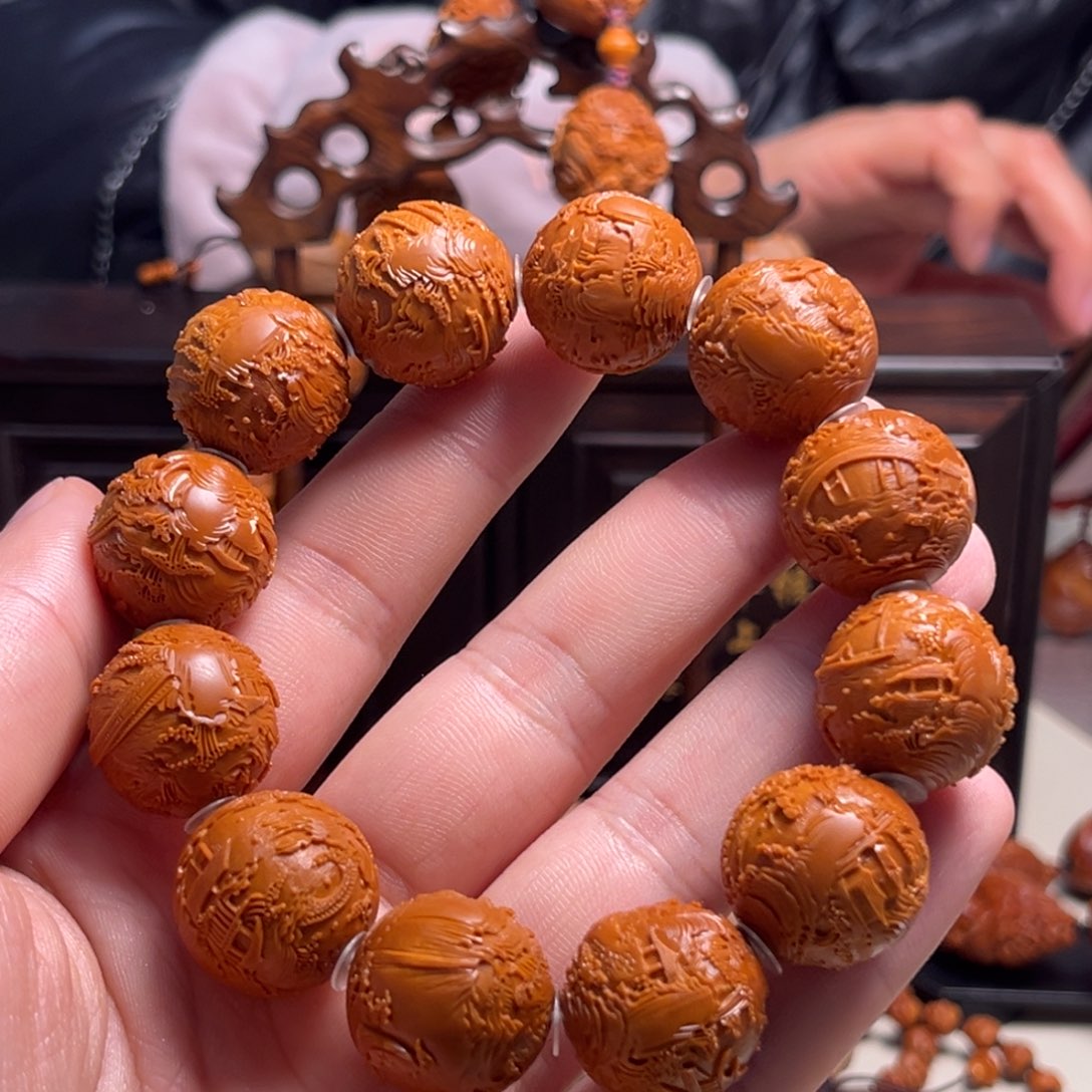 橄榄核吊坠方*景秀山河