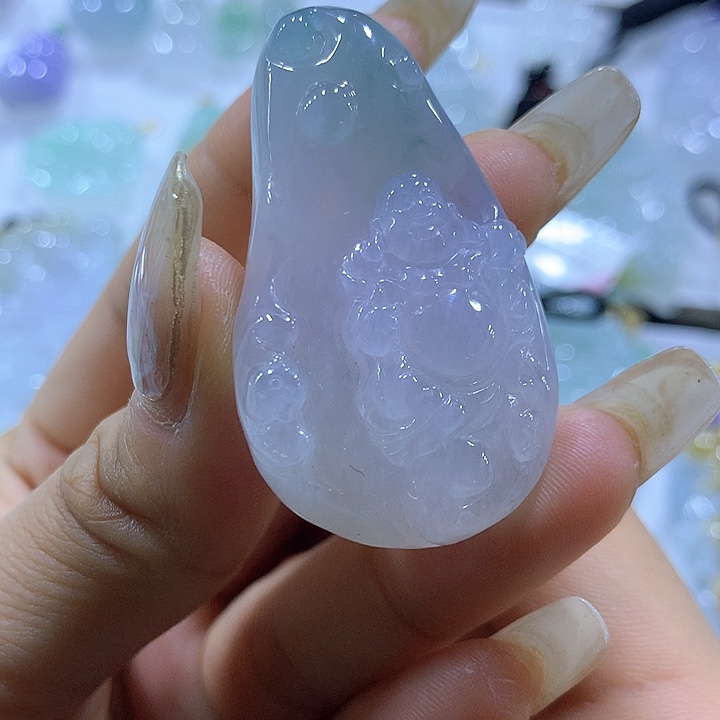 翡翠颈饰未镶嵌天然翡翠A货吊坠