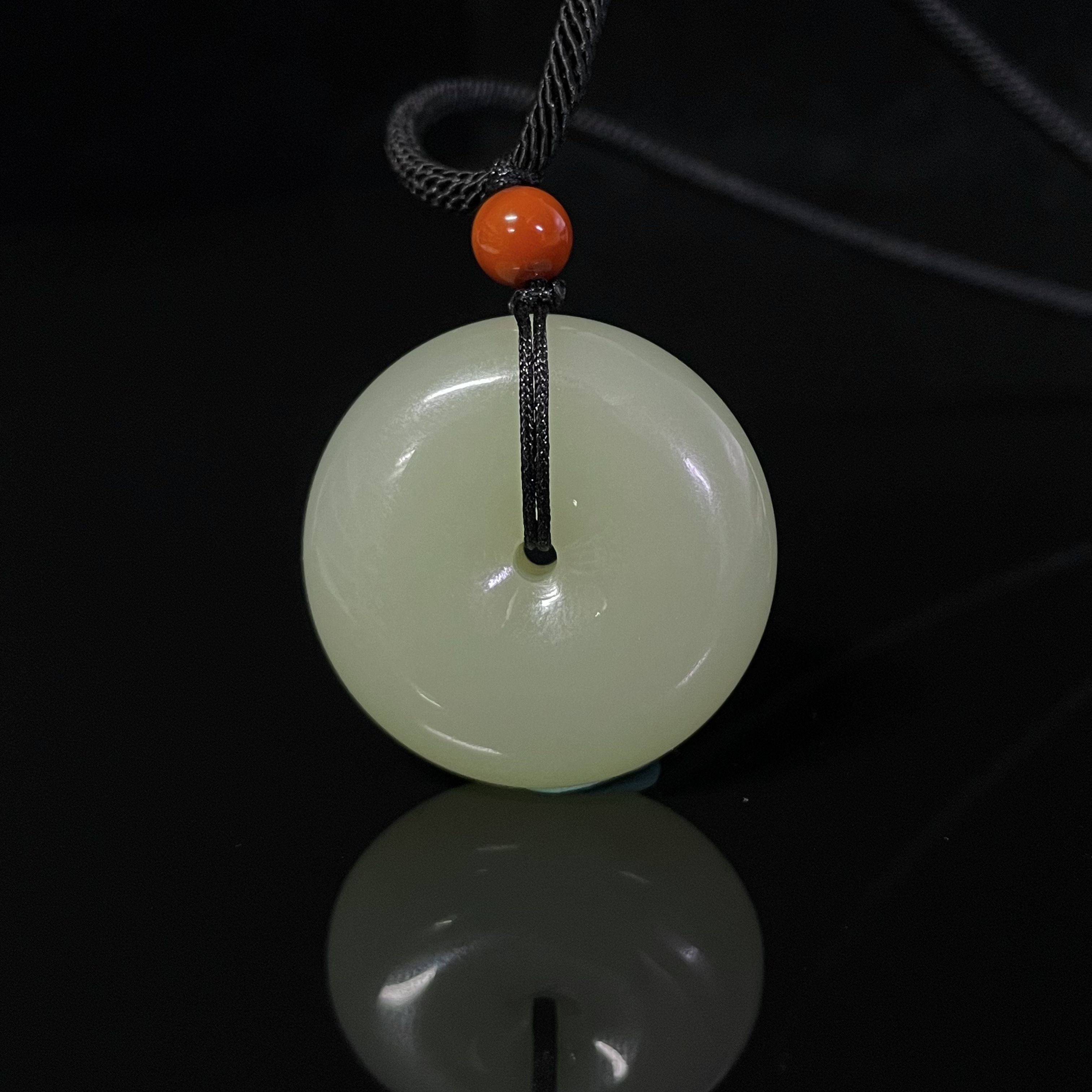 【润家玉】正宗天然和田玉平安扣吊坠挂件多样性发其一 M28-072