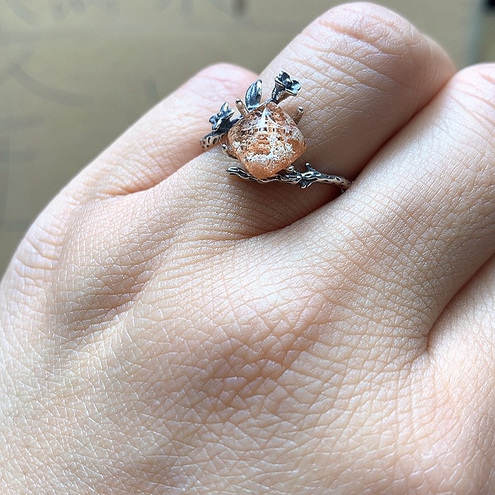 水晶水晶戒指银S925镶嵌