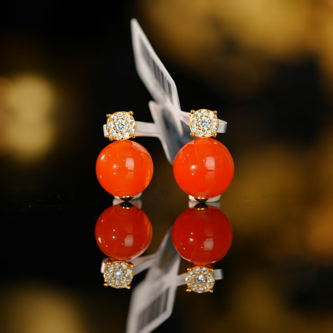 【初见珠宝】S925银南红吊坠22-3C422X12【多样性发一件】11mm