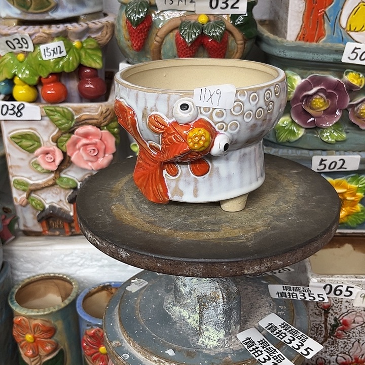 粗陶材质多肉花盆