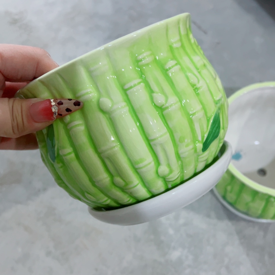 有孔，陶瓷花盆满10米包邮发货