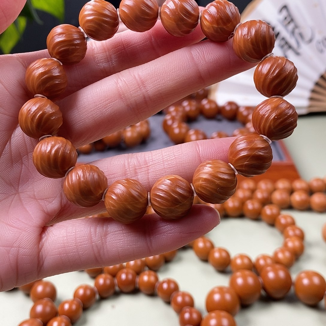 橄榄核手串3****哈梅林铁核定风珠