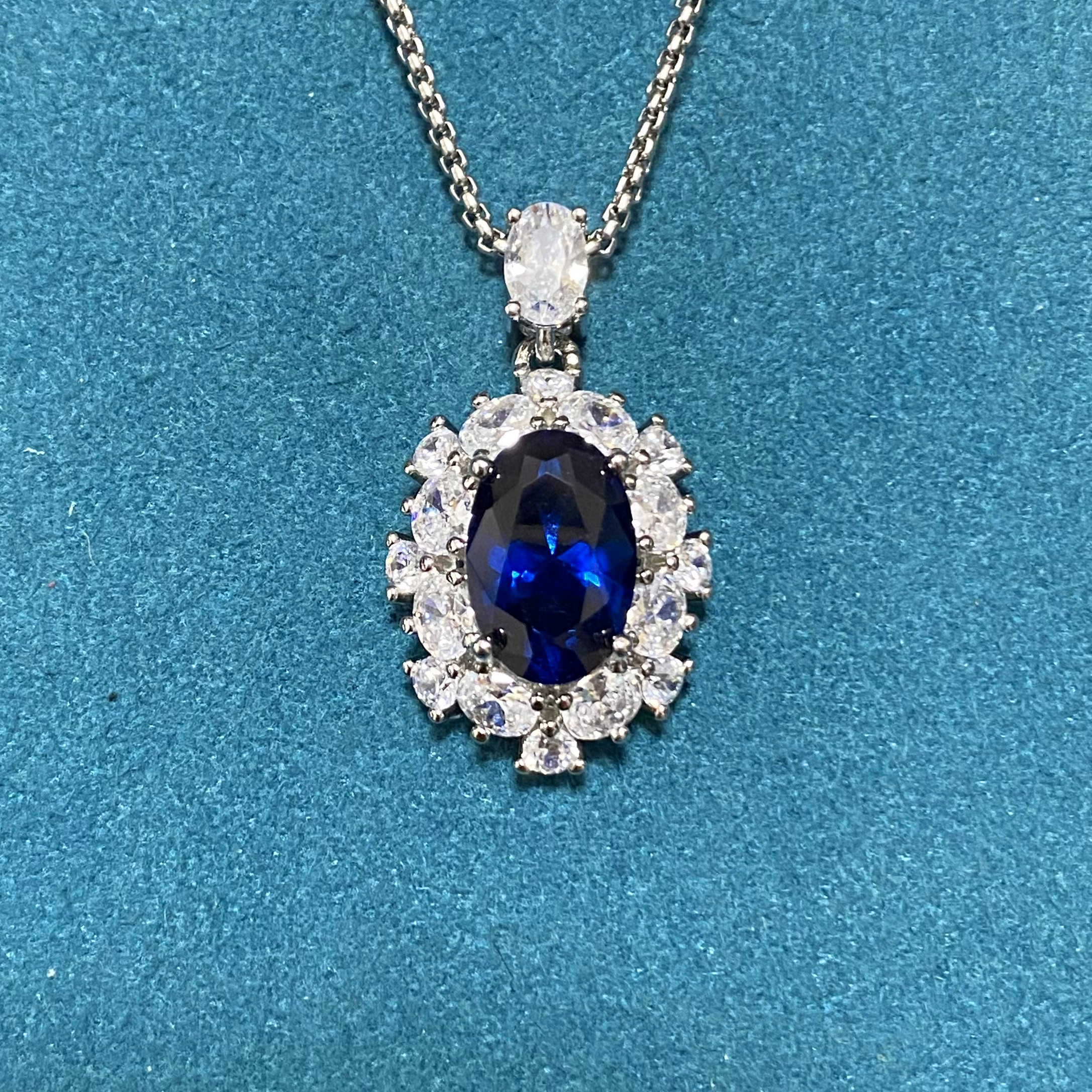 【高级定制】高贵蓝宝石豪华吊坠项链333