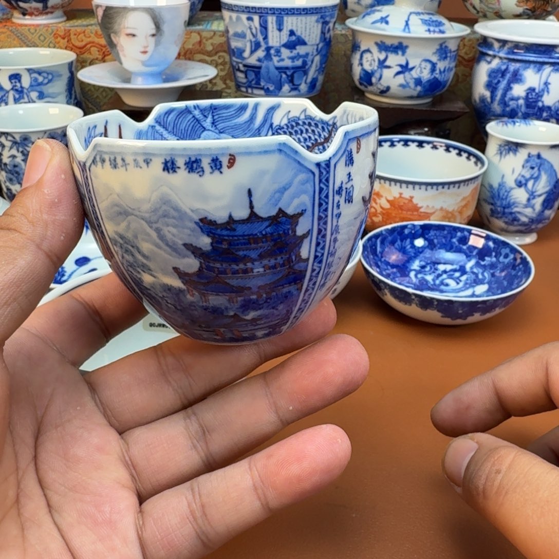 及***主杯子陶景德镇全手工手绘陶瓷