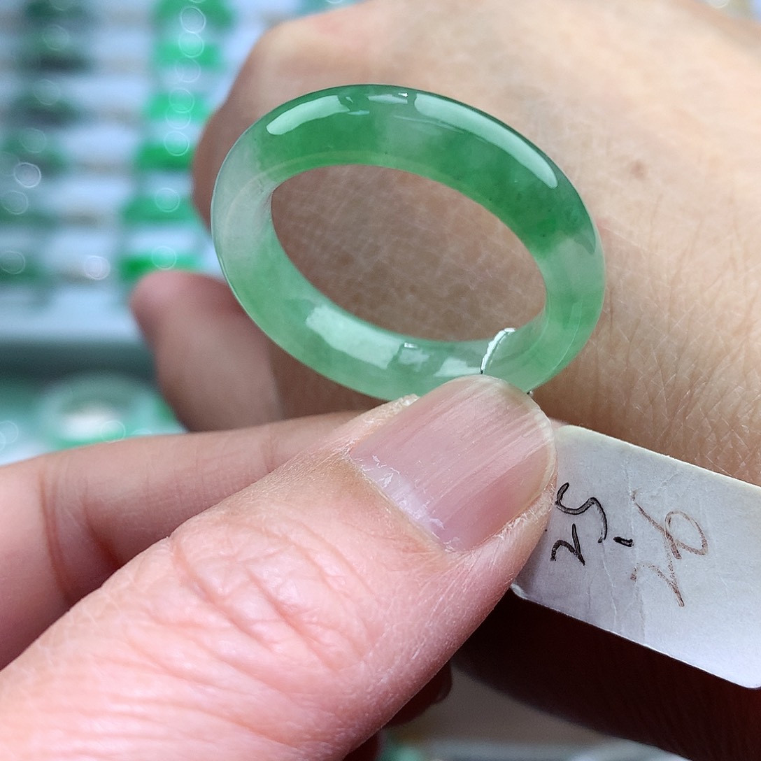 未镶嵌戒指翡翠25-26号