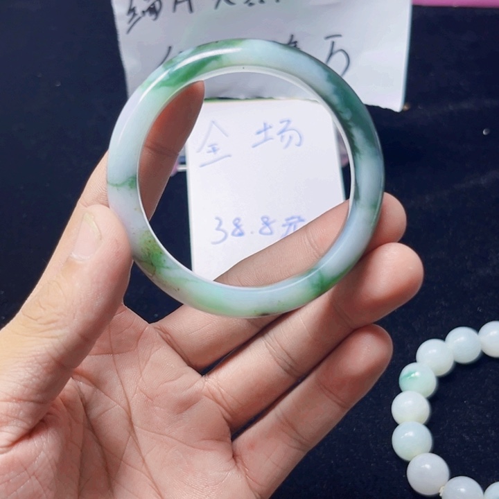 诗***方未镶嵌手镯翡翠天然缅甸翡翠手镯