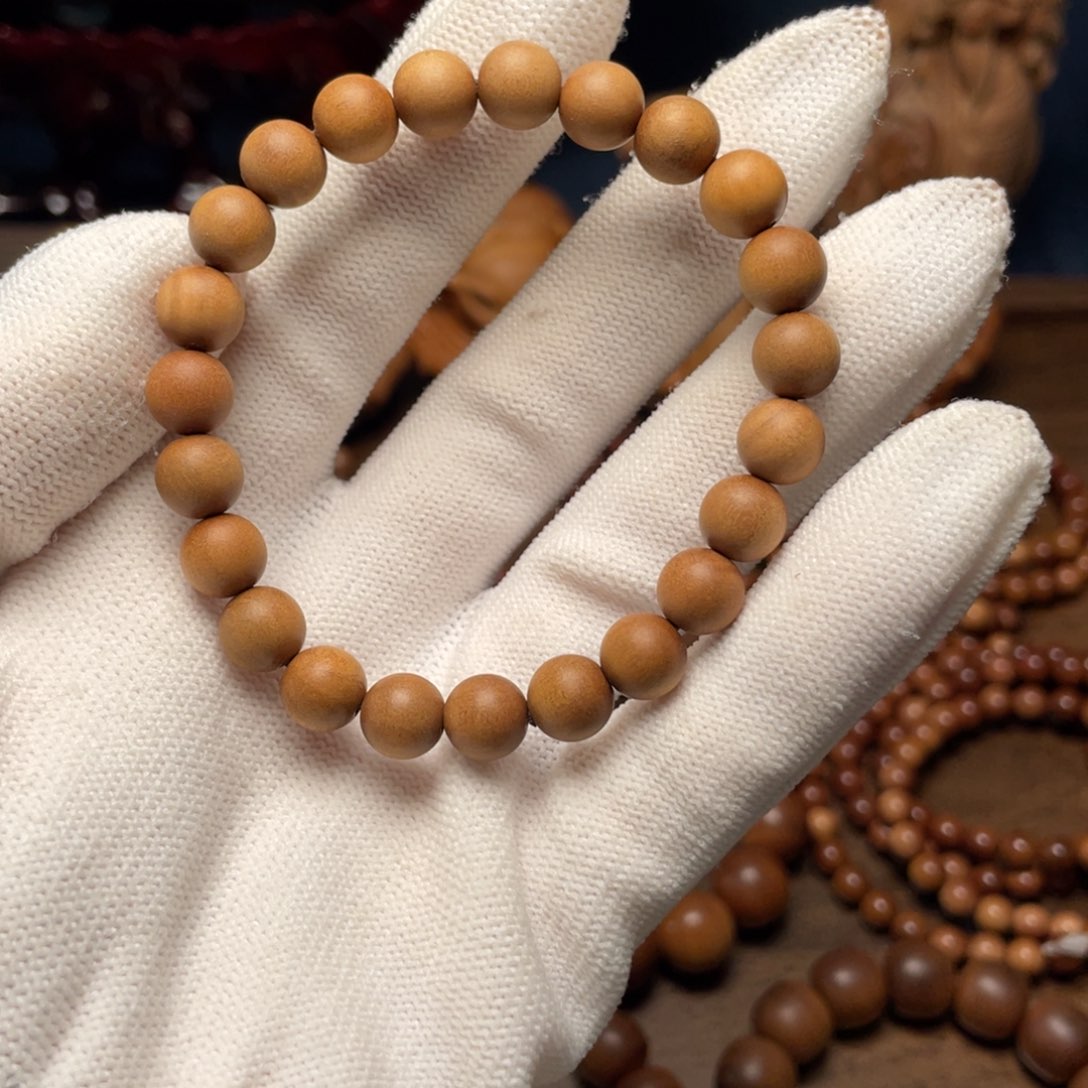 檀香木手串/手链老山檀08顺纹单圈