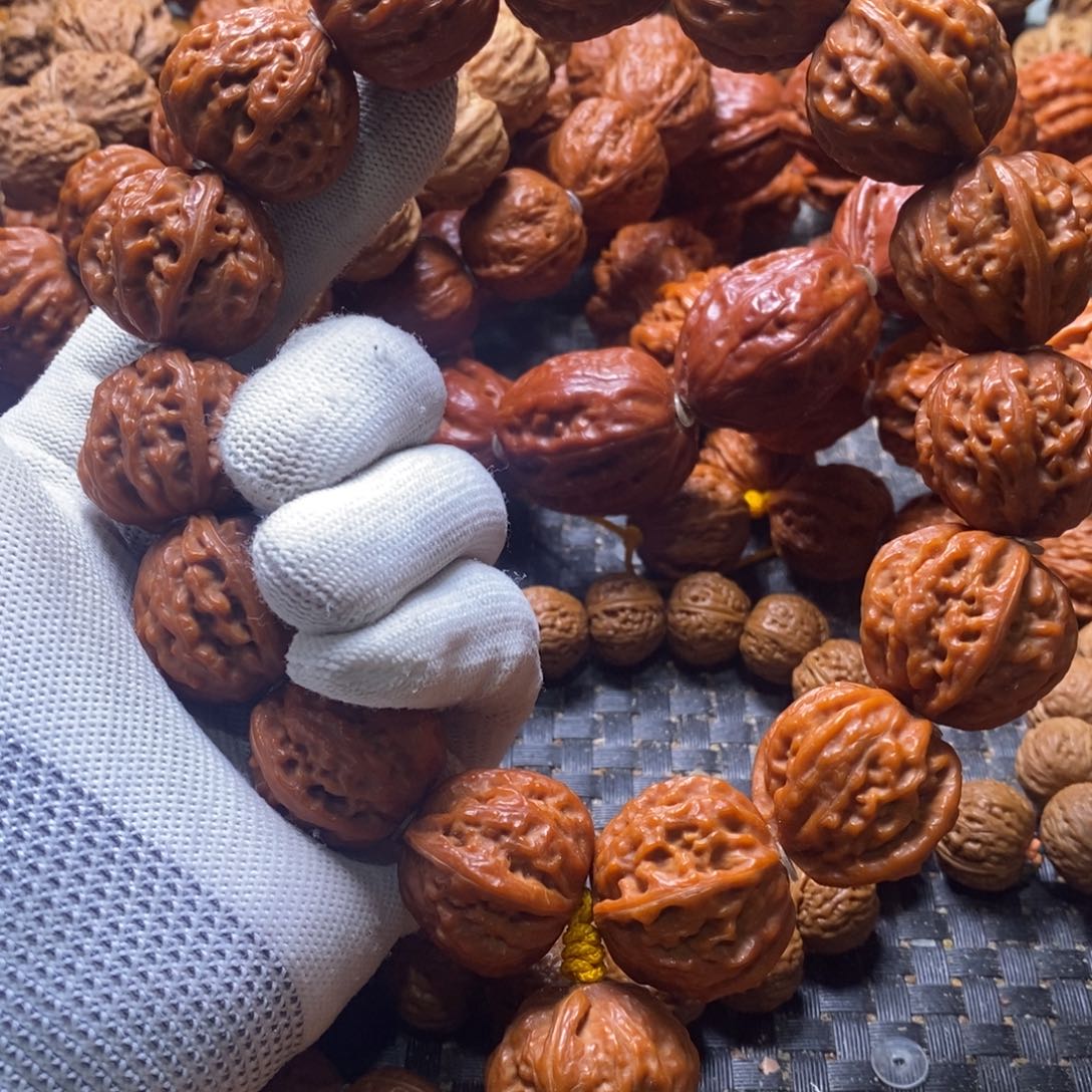 超***酱文玩核桃吊坠粗筋方墩