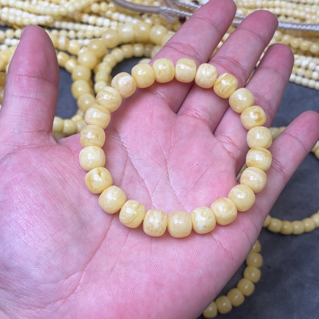 蜜蜡裸石未镶嵌蜜蜡手串10mm