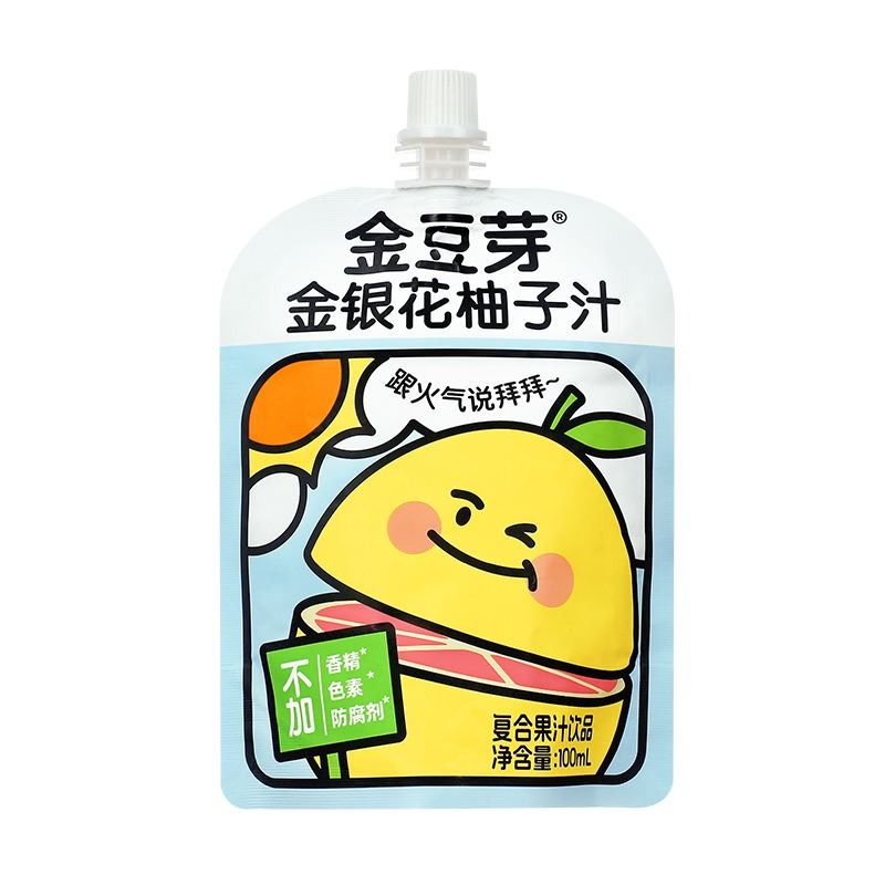 金豆芽 金银花柚子汁100ml/瓶 植物饮料小包