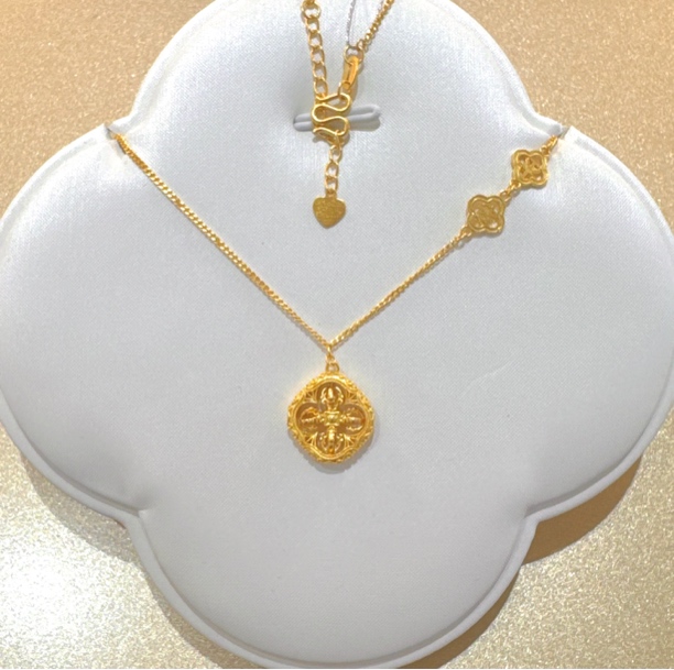 1A足金臻选十字金刚杵套链5.7g