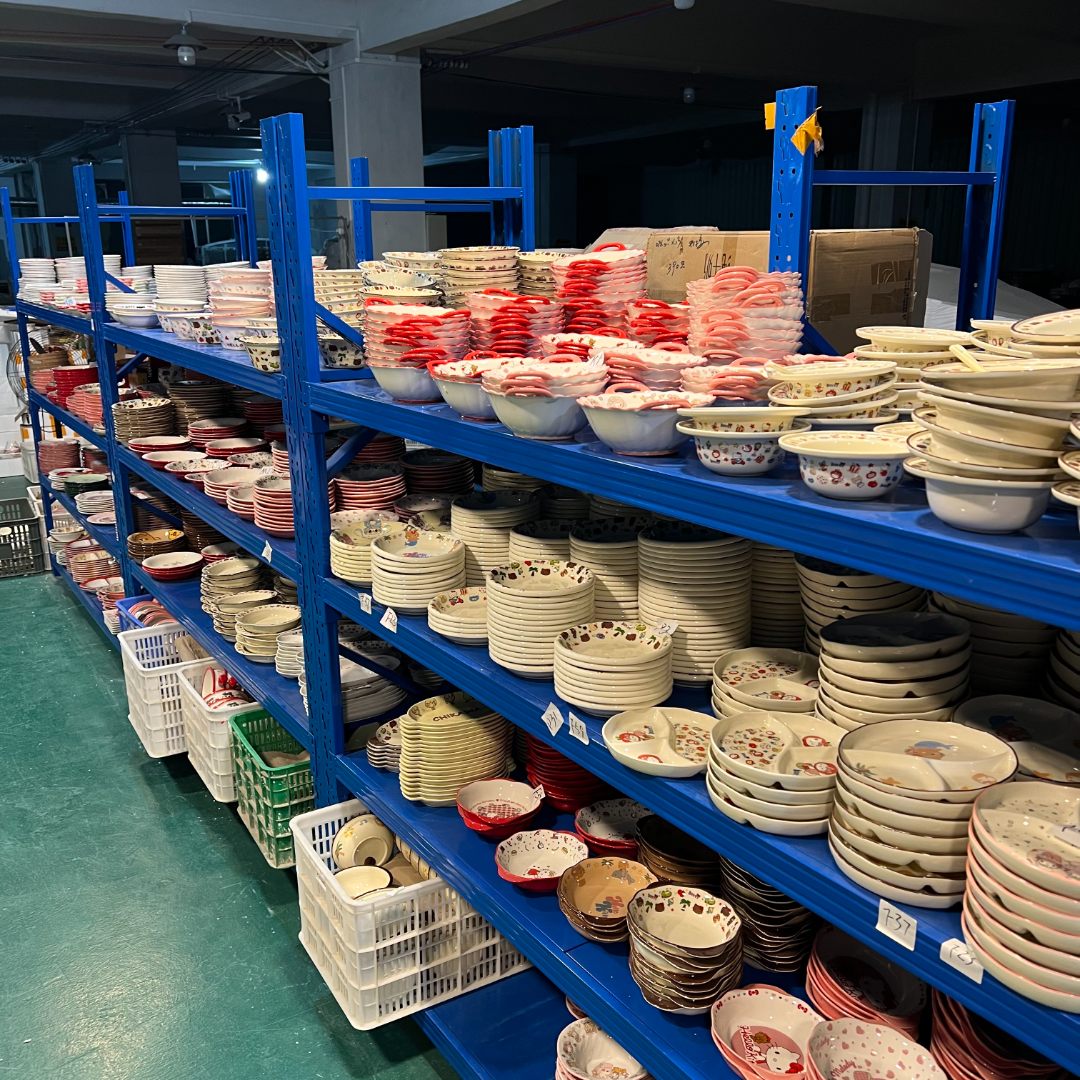 8寸手捏纹深盘【出口尾单】异型盘水果盘菜盘卡通可爱少女心陶瓷