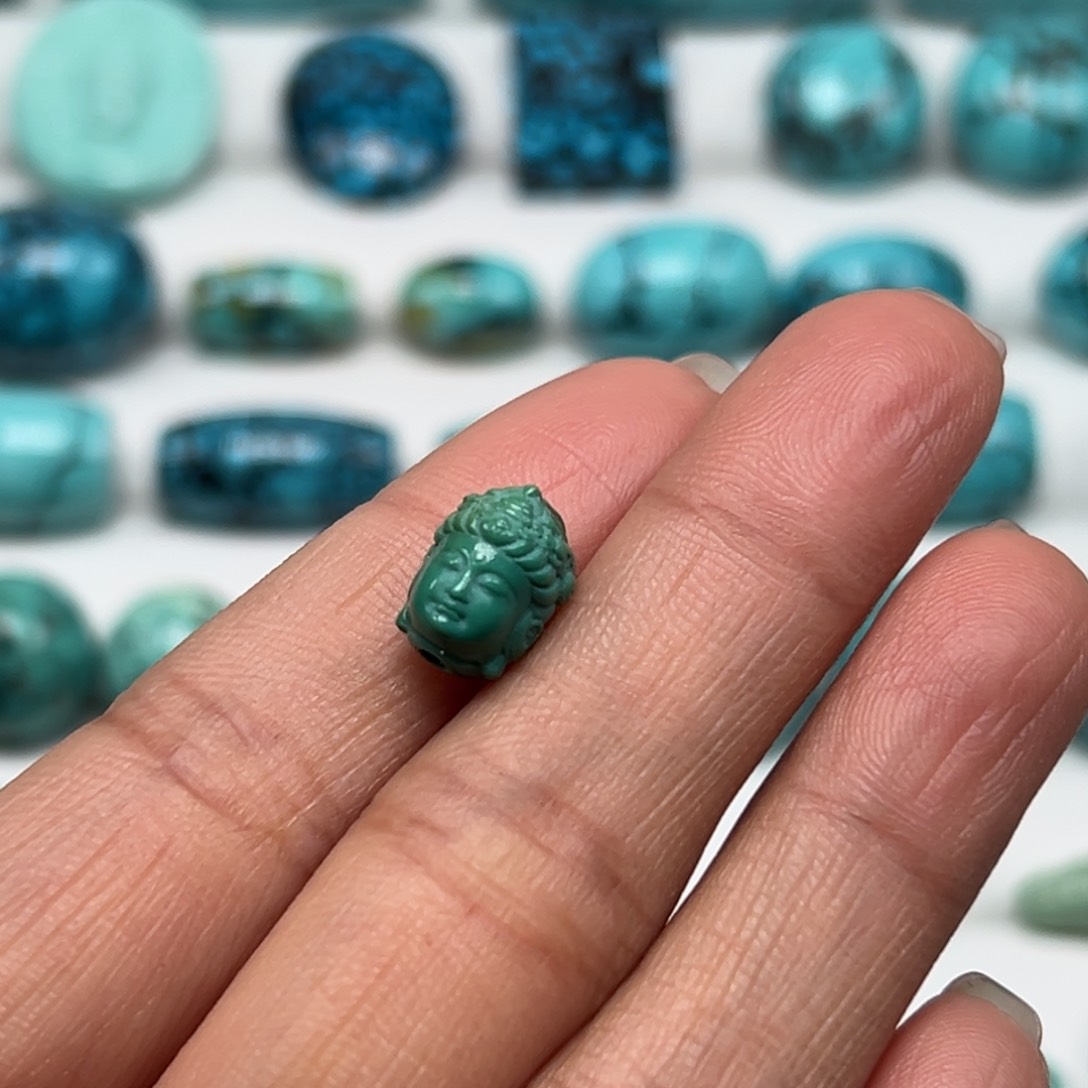 绿松石珠宝奇石未镶嵌开****?