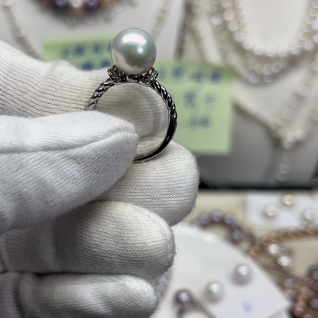 静***j银S925镶嵌淡水珍珠戒指