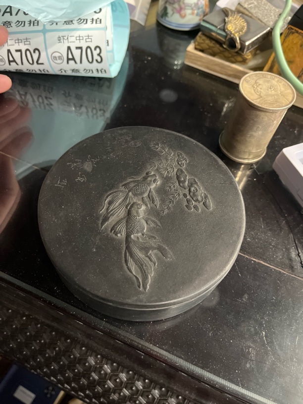 歙砚黑龙潭砚台小楷专用高档实木盒送礼佳品文房四宝砚台