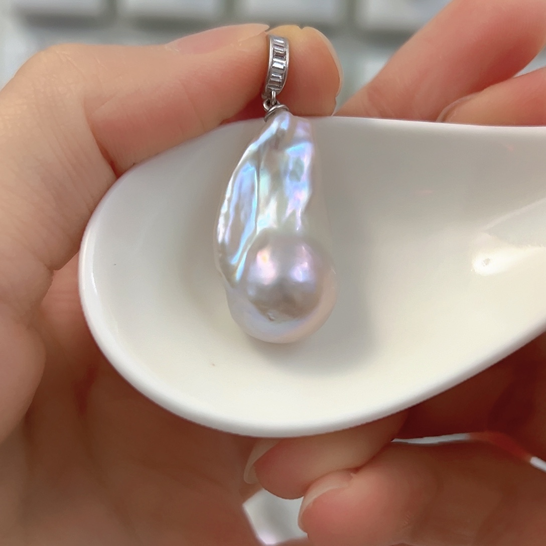 淡水珍珠颈饰银S925镶嵌