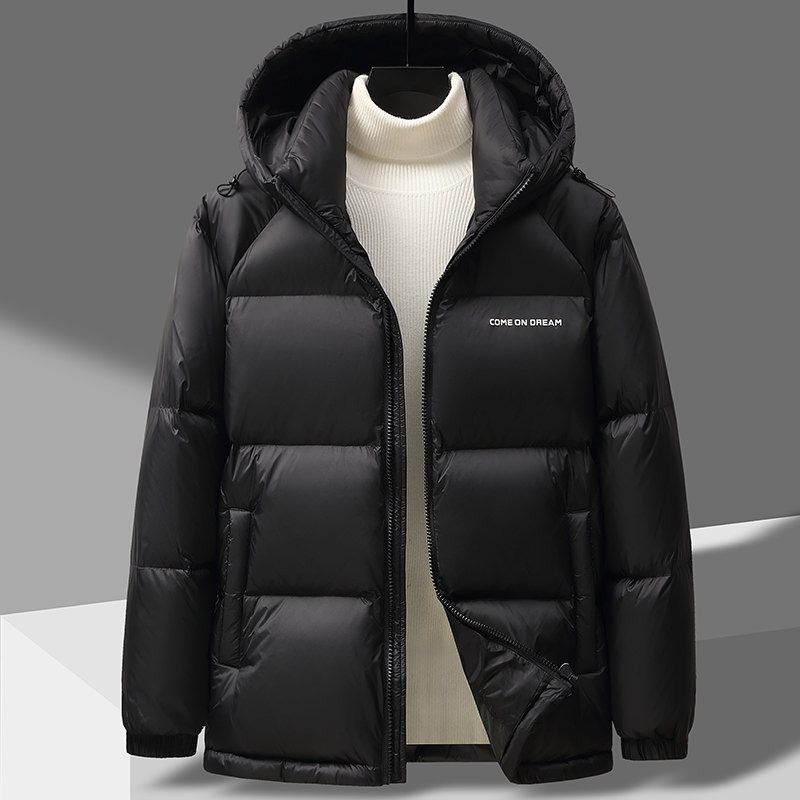 J48保暖极简风外穿连帽外套加厚加云绒宽松外套