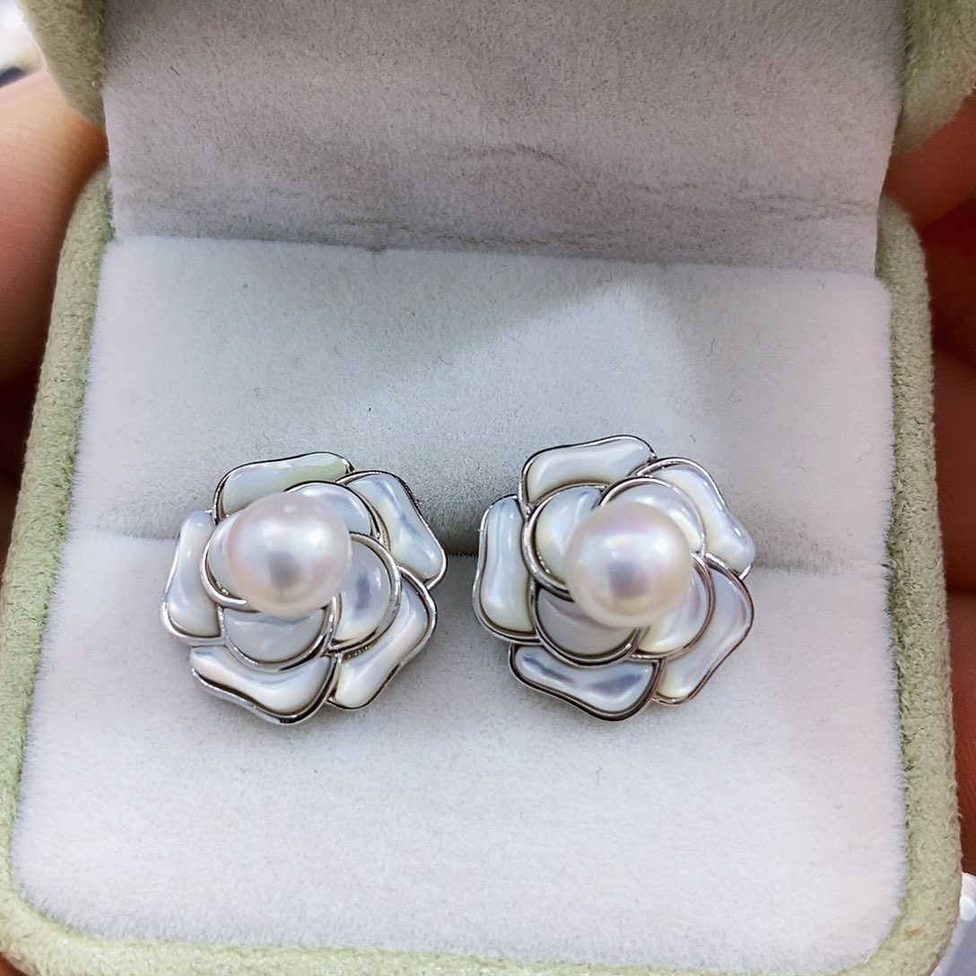 银S925镶嵌特价秒杀正版珠宝淡水极光炫彩珍珠淡水珍珠