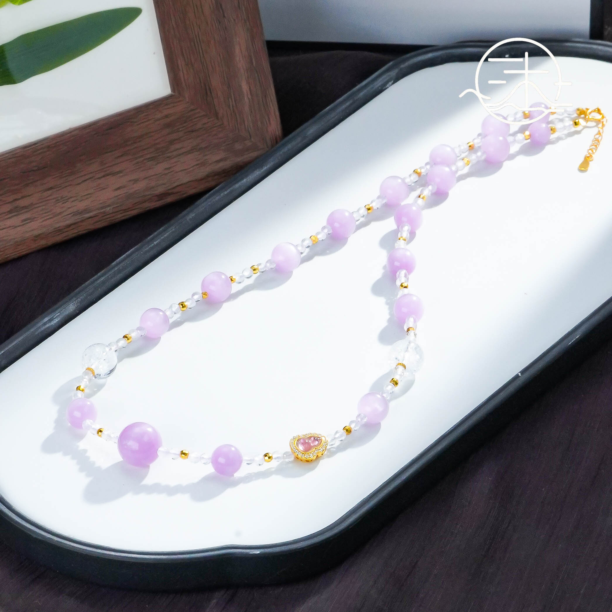 木润【紫锂辉】天然宝石紫锂辉项链  S925银