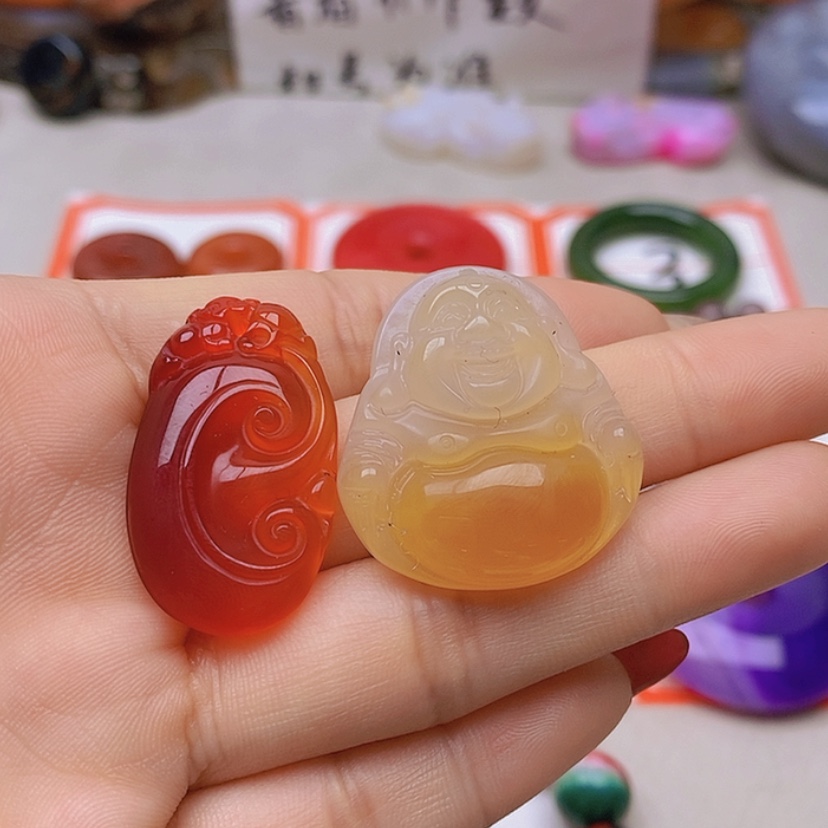 【闪购商品】未镶嵌玛瑙/玉髓珠宝半成品k****好