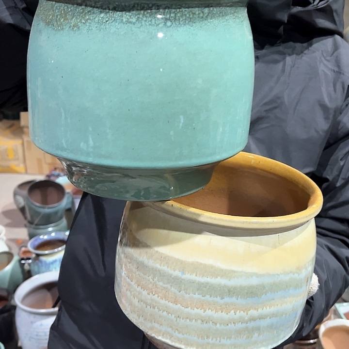 紫砂花盆高18口18————-