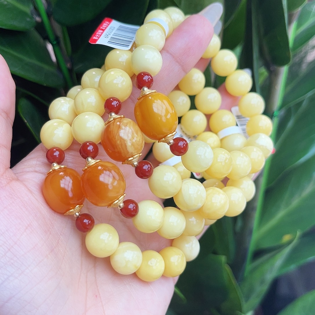未镶嵌琥珀手链11m多样性发其一