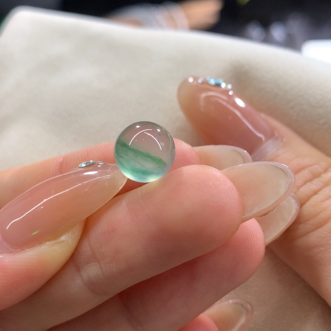 翡翠散珠湖水高冰玻璃卡9.6